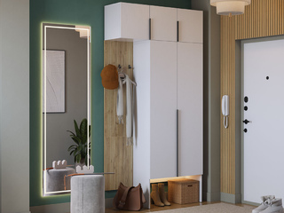 Фото Прихожая Бодрум 5. Примеры комплектаций модульной мебели в прихожую Бодрум.