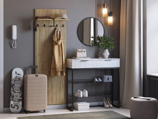 Фото Прихожая Бодрум Ф2. Примеры комплектаций модульной мебели в прихожую Бодрум.