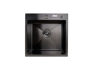 Фото Врезная мойка из нержавеющей стали KFK 5050, Графит. Премиальные, сталь 3 мм.