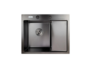 Фото Врезная мойка из нержавеющей стали KFK 5848, Графит. Премиальные, сталь 3 мм.