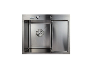 Фото Врезная мойка из нержавеющей стали KFK 5848, Сатин. Премиальные, сталь 3 мм.