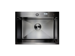 Фото Врезная мойка из нержавеющей стали KFK 6045, Графит. Премиальные, сталь 3 мм.