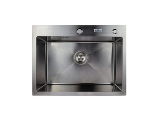 Фото Врезная мойка из нержавеющей стали KFK 6045, Сатин. Премиальные, сталь 3 мм.