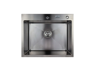 Фото Врезная мойка из нержавеющей стали KFK 6050, Сатин. Премиальные, сталь 3 мм.