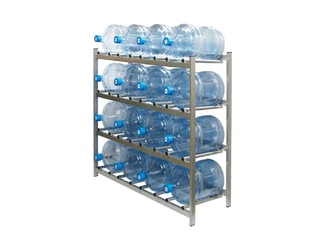 Фото Стеллаж Бомис-16 для бутилированной воды 19 литров. Стойки и стеллажи для бутилированной воды.