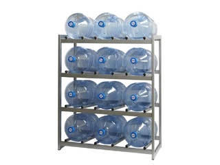 Фото Стеллаж Бомис-12Р для бутилированной воды 19 литров. Стойки и стеллажи для бутилированной воды.