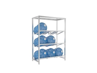 Фото Стеллаж Бомис-9П для бутилированной воды 19 литров. Стойки и стеллажи для бутилированной воды.