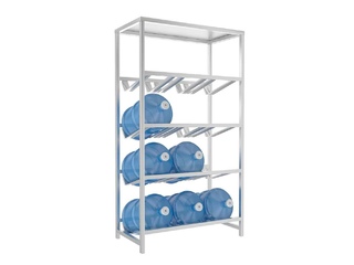 Фото Стеллаж Бомис-12П для бутилированной воды 19 литров. Стойки и стеллажи для бутилированной воды.