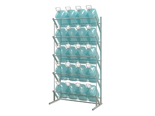 Фото Пристенный стеллаж Стилс-3 для 5л бутылей. Стойки и стеллажи для бутилированной воды.